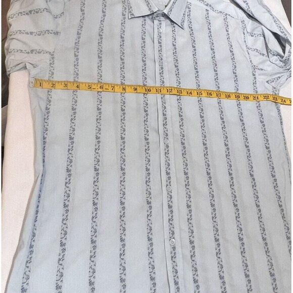 Ted Baker Slim Fit Mens Button Up Shirt Cotton Blend Size 6 2XL Blue Floral - Picture 7 of 15